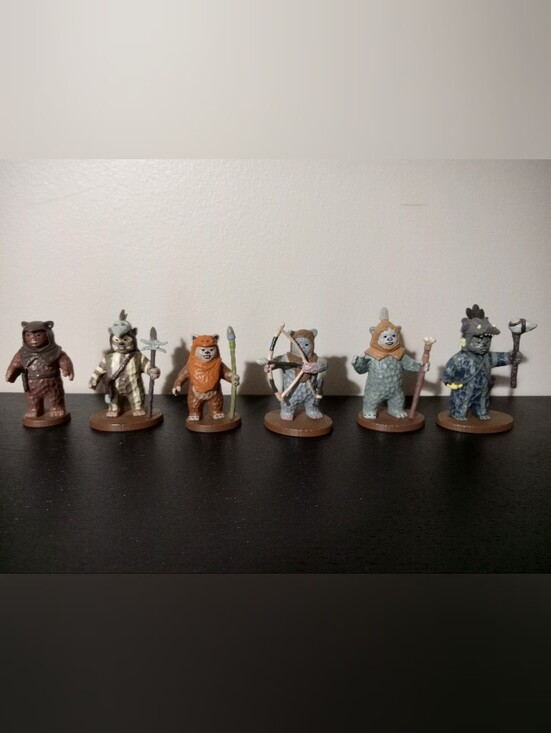 Disney Other - Disney Star Wars Ewok Figurines Lot - 40th Anniversary Return of the Jedi